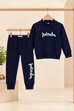 Navy Panda Velora Rib Fabric Suit
