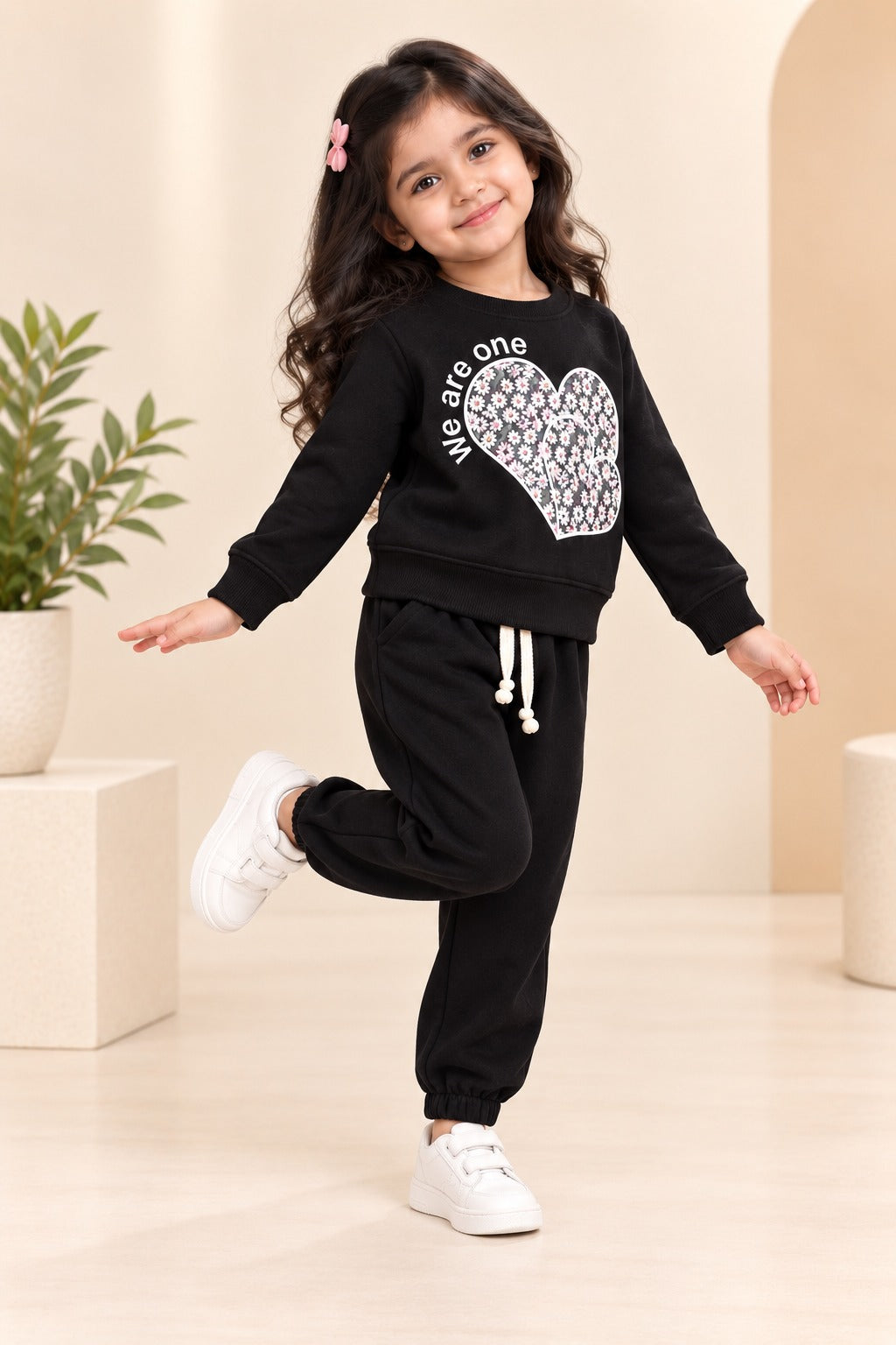 Black Hearts Fleecenza Fabric Suit