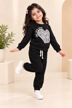 Black Hearts Fleecenza Fabric Suit