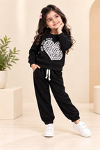 Black Hearts Fleecenza Fabric Suit