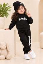 Black Panda Velora Rib Fabric Suit