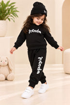 Black Panda Velora Rib Fabric Suit