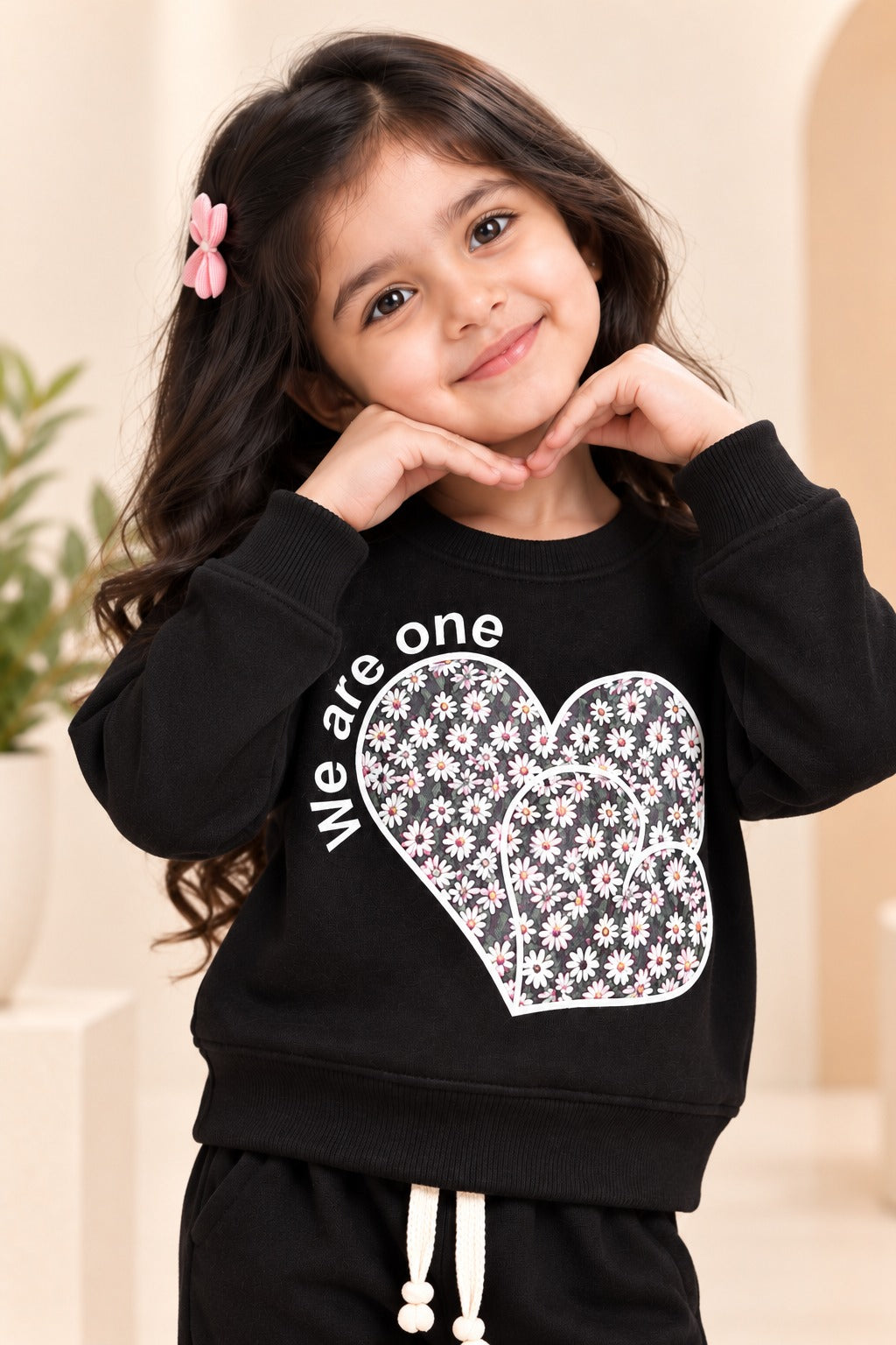 Black Hearts Fleecenza Fabric Suit