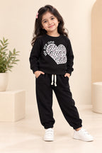 Black Hearts Fleecenza Fabric Suit