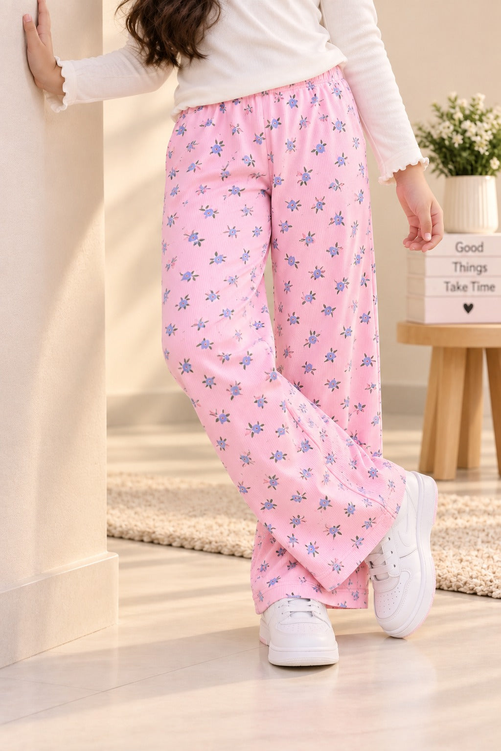 Pink Flowers Ribloom Fabric Flapper