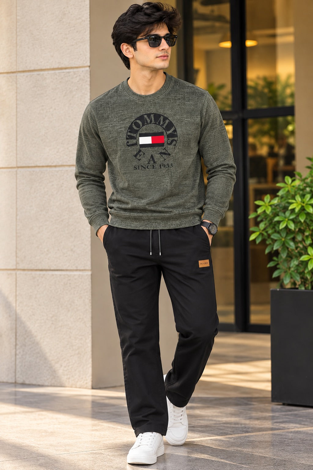 Grey 1933 Jackard Fleece Sweatshirt