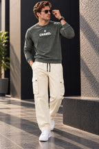 Grey Chanel Jackard Fleece Sweatshirt