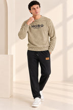 Cream Hugo Jackard Fleece Sweatshirt
