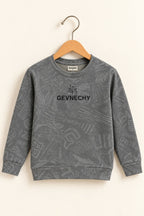 Grey Gevnechy Jackard Fleece Sweatshirt