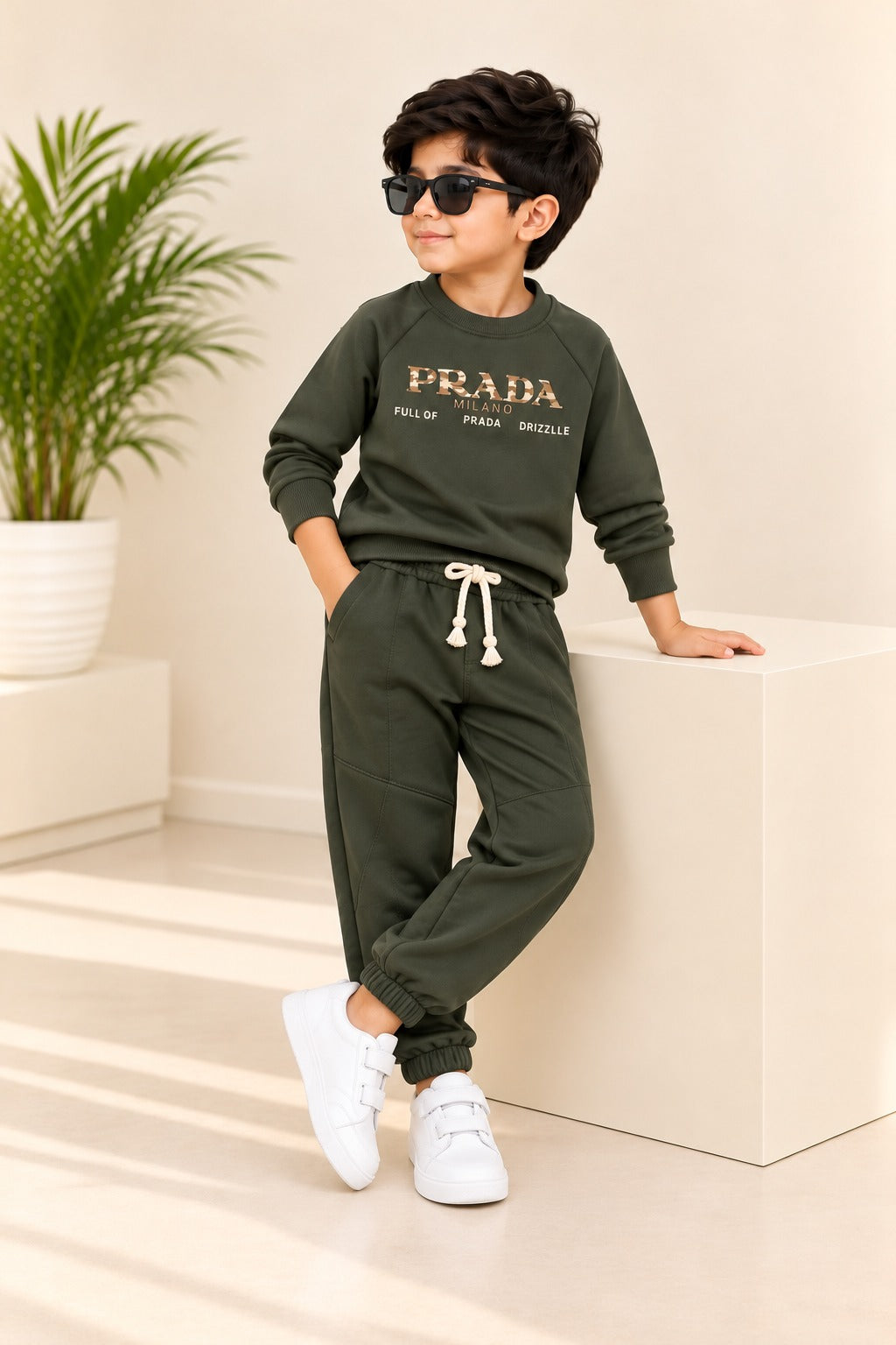 Green Milano FleecePro Fabric Suit
