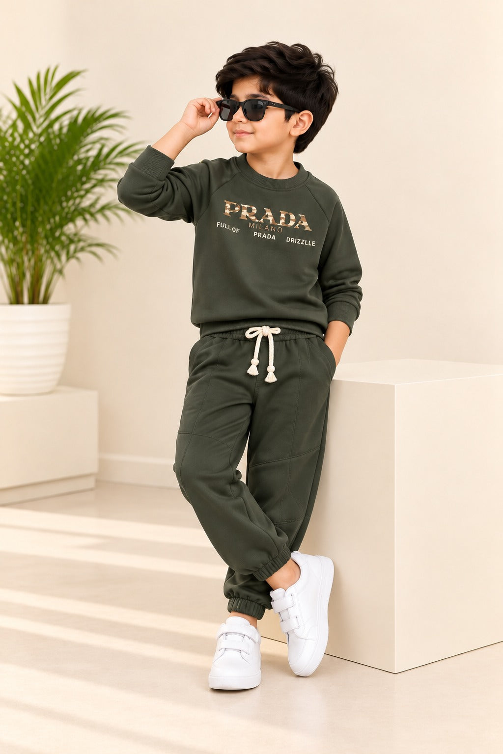 Green Milano FleecePro Fabric Suit
