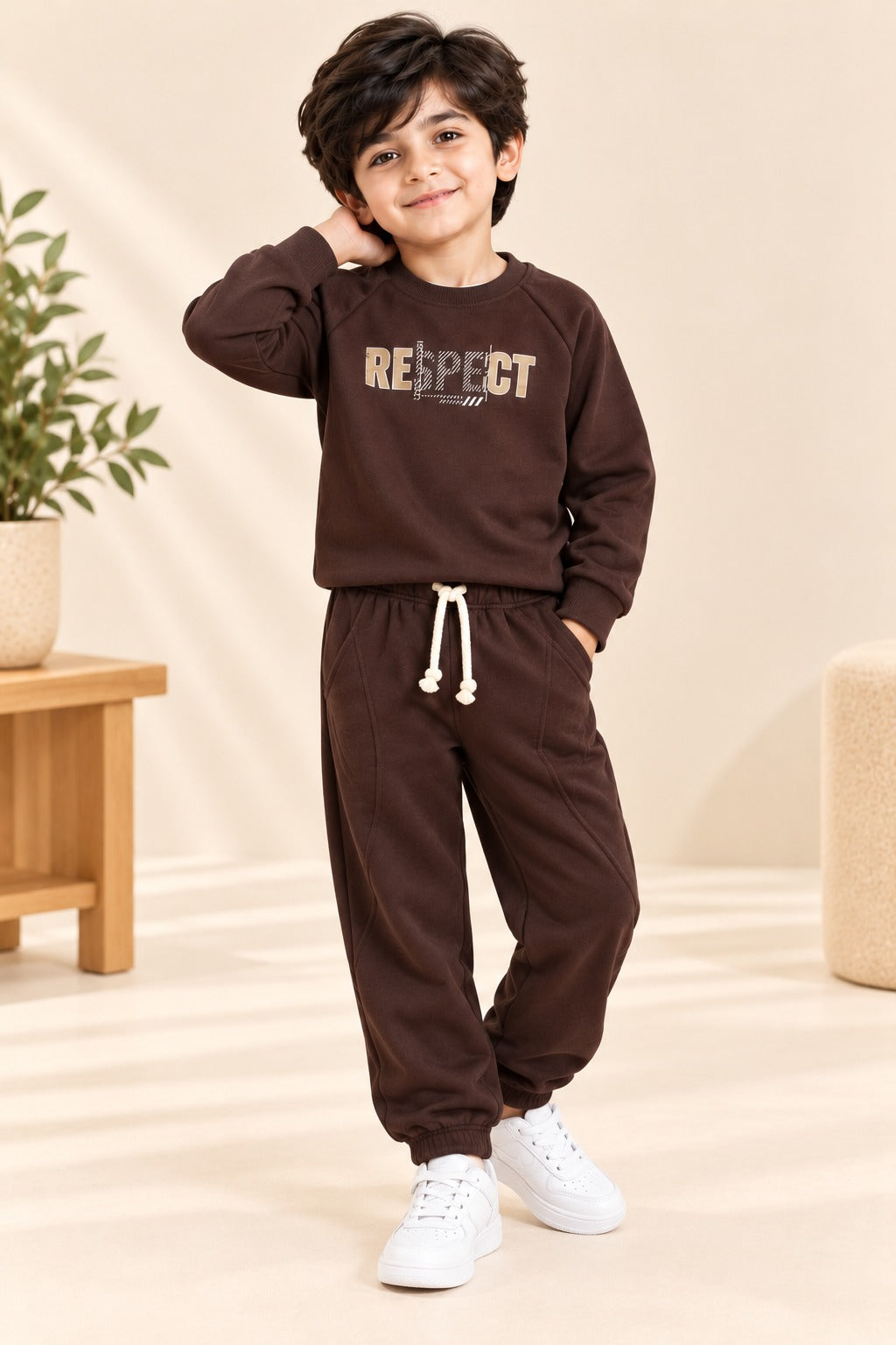 Brown Respect FleecePro Fabric Suit