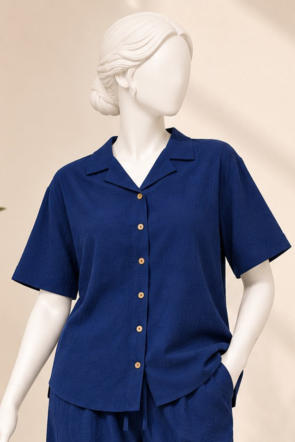 Blue Linora Fabric Shirt