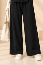 Black Linora Fabric Fabric Trouser