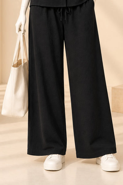 Black Linora Fabric Trouser