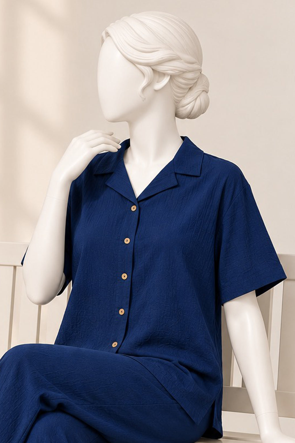 Blue Linora Fabric Shirt Secondary image