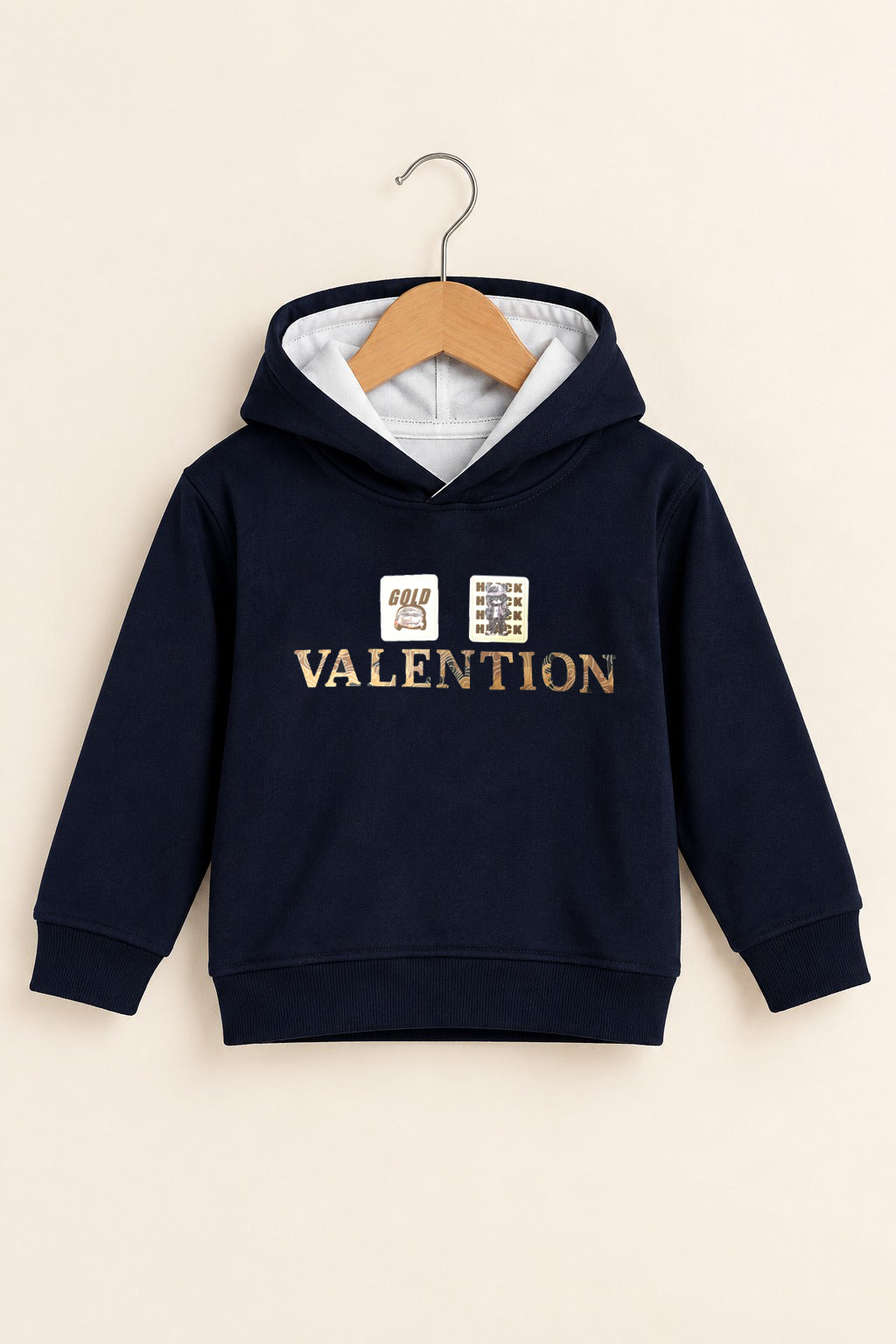Navy Valention Polar Touch Fabric Hoodie