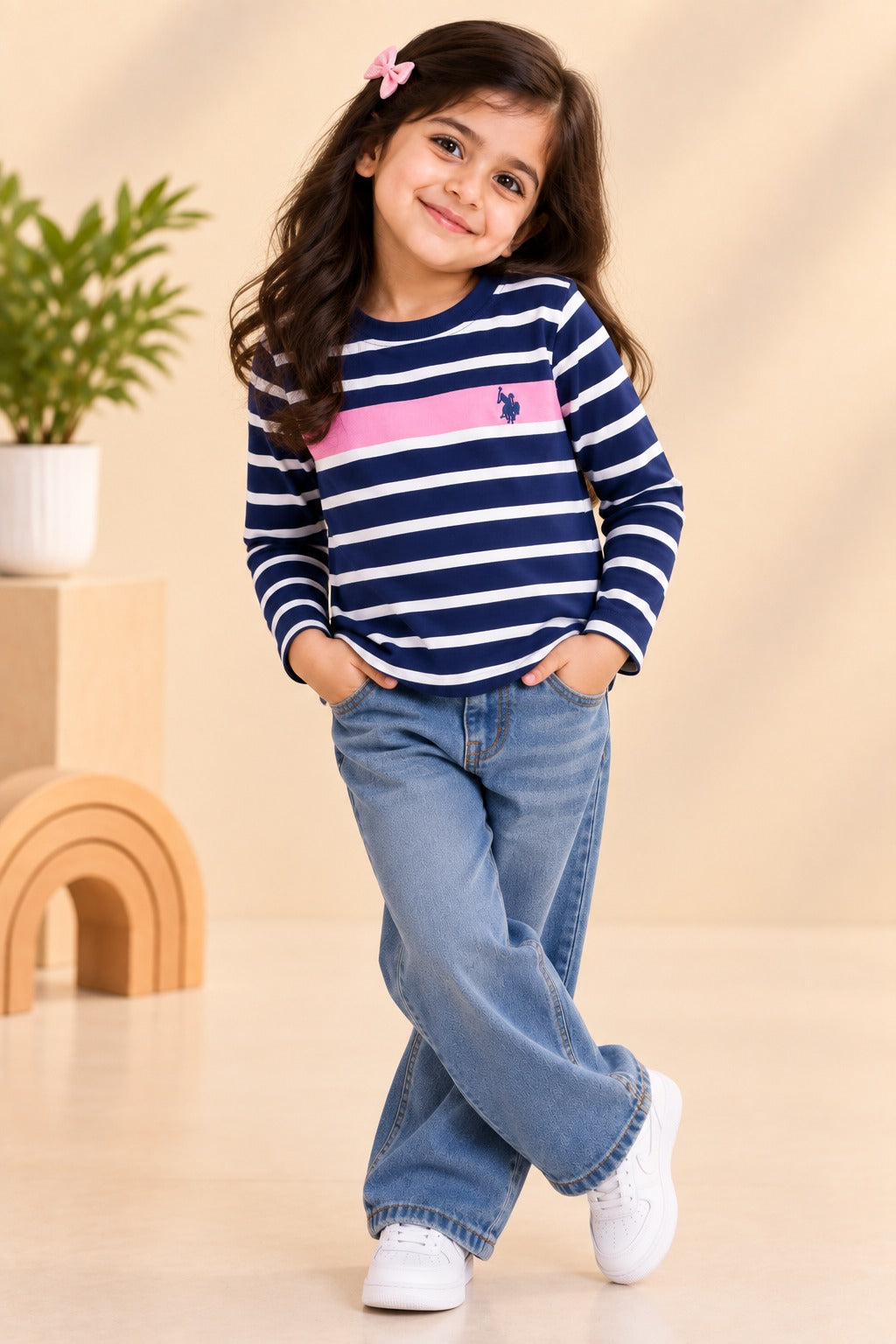 Pink Blue Striper T-shirt