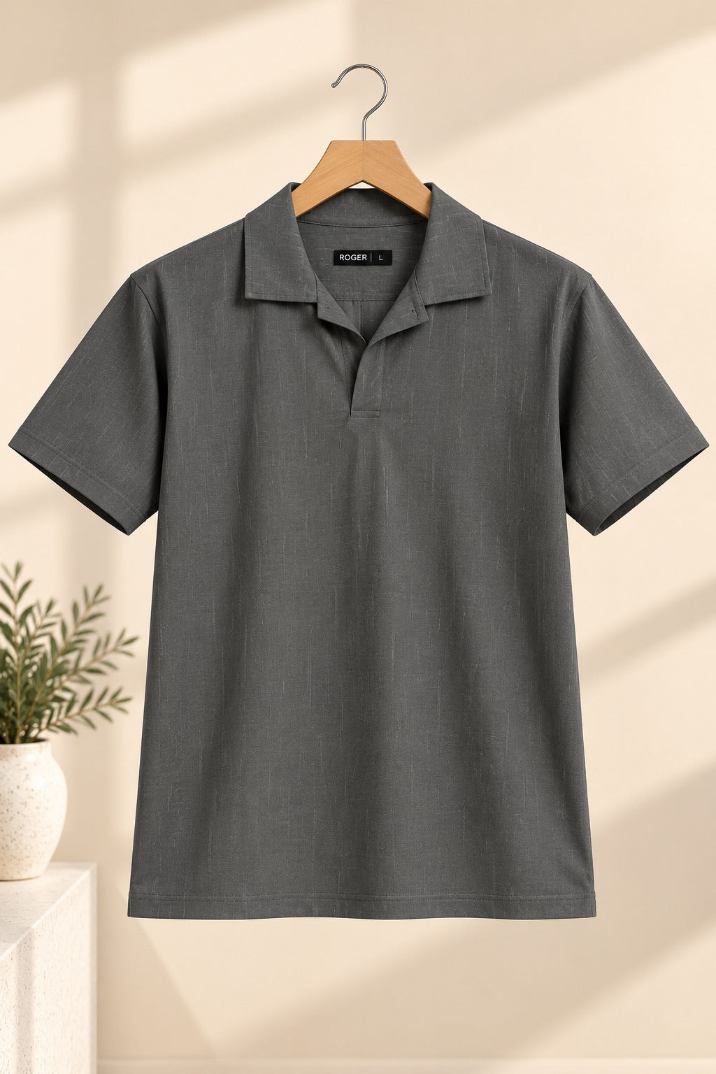 Grey Jonny Colar Flexora Silk Relax Fit Polo