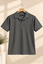 Grey Jonny Colar Flexora Silk Relax Fit Polo