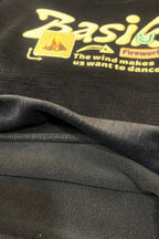 Black Basik Jackard Fleece Fabric Sweatshirt