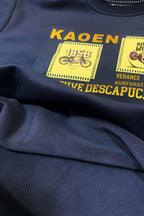 Navy Kaoen Jackard Fleece Fabric Sweatshirt
