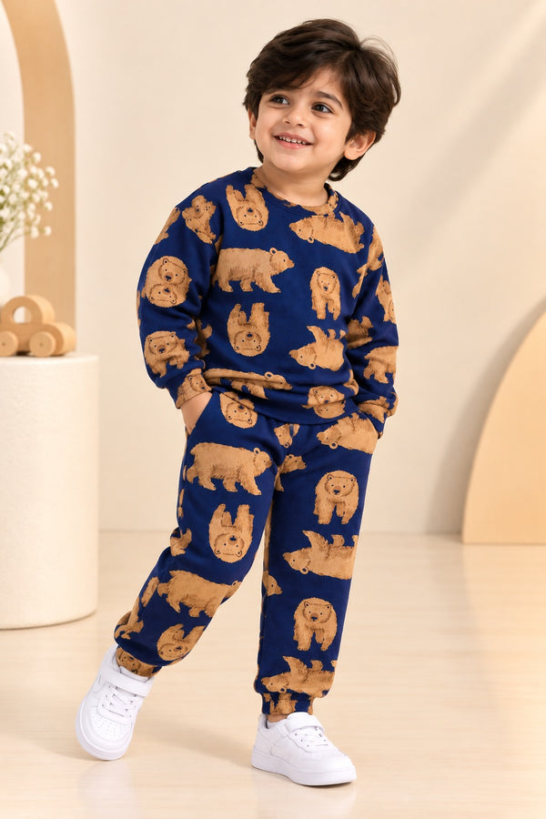 Navy Bear Cozy Luxe Suit