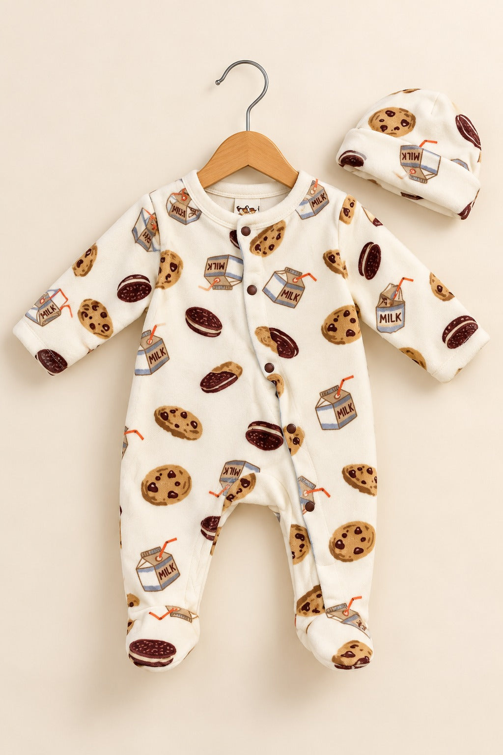 Cream Cookies Cozy Luxe Romper