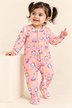 Pink Moon Stars RibLuxe Fabric Romper