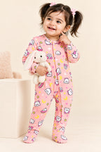 Pink Moon Stars RibLuxe Fabric Romper