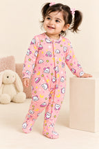 Pink Moon Stars RibLuxe Fabric Romper