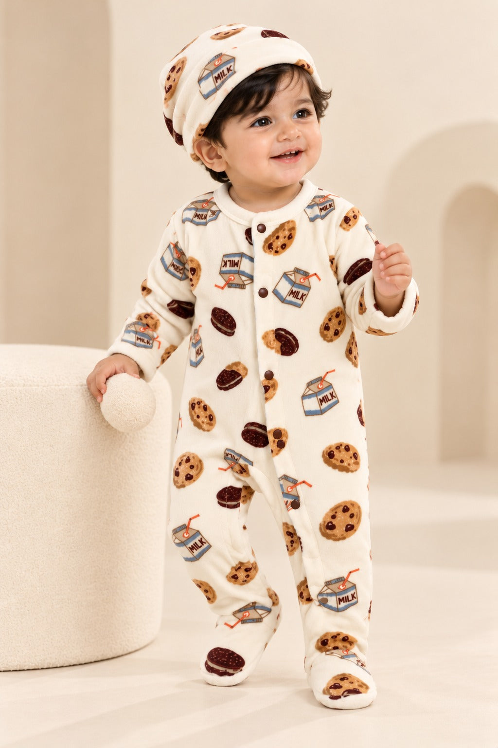 Cream Cookies Cozy Luxe Romper