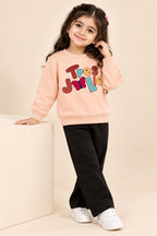 Pink Tres Cloud Weave Fabric Sweatshirt