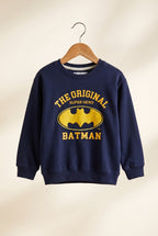 Navy Batman Cloud Weave Fabric Sweatshirt