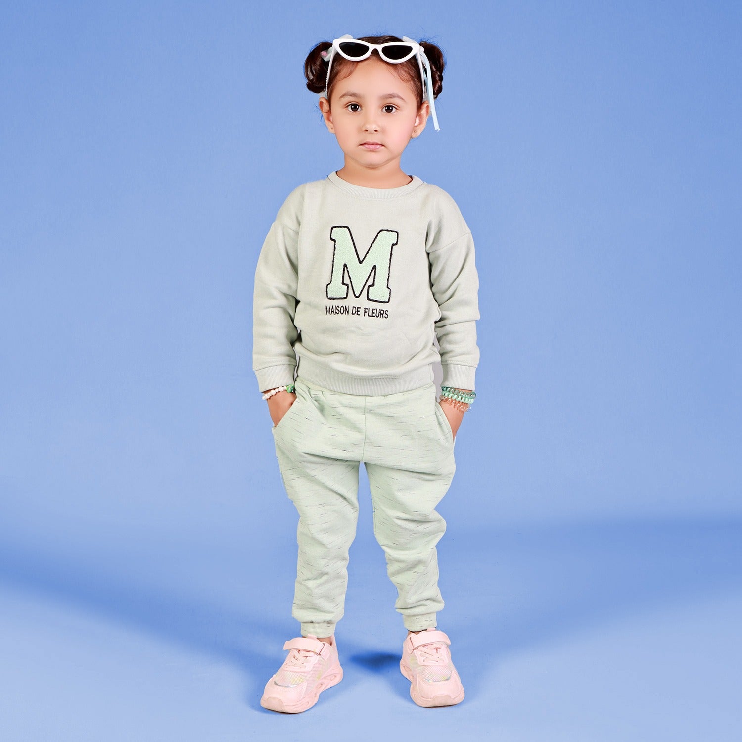PISTA "MAISON DE FLEURS" EMBROIDERED TERRY FABRIC SWEATSHIRT