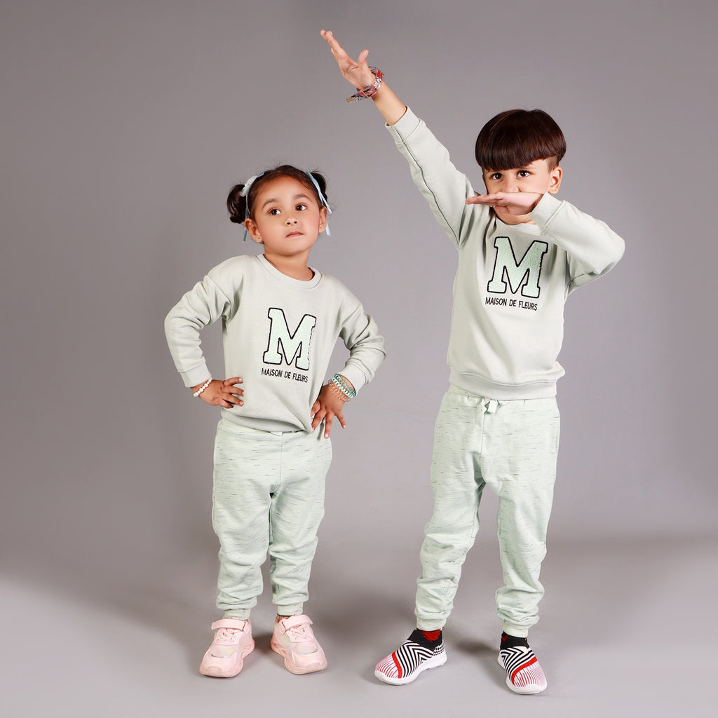 PISTA "MAISON DE FLEURS" EMBROIDERED TERRY FABRIC SWEATSHIRT