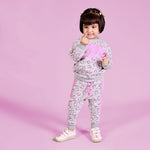 Load image into Gallery viewer, GREY UNICORN &amp; STARS PRINTED SUIT FOR GIRLS
