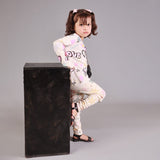 OFF WHITE LOVE & HEART PRINTED TERRY FABRIC SWEATSHIRT FOR GIRLS
