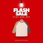 Load image into Gallery viewer, CREAM PLAIN LIGHT GREEN &amp; GREEN SLEEVES FULL SLEEVES T-SHIRT
