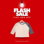 Load image into Gallery viewer, CREAM PLAIN LIGHT &amp; GREY SLEEVES FULL SLEEVES T-SHIRT
