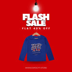 Load image into Gallery viewer, ROYAL BLUE LUCK PRINTED FULL SLEEVES T-SHIRT
