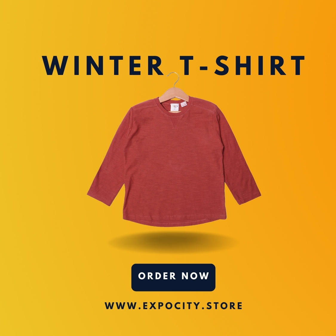 YOLO MAROON PLAIN ROUND NECK FULL SLEEVES T-SHIRT Main image