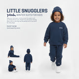 NAVY BLUE PANDA PRINTED THERMAL FABRIC WINTERS SUIT