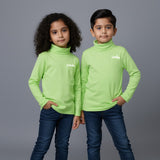 LIGHT GREEN PANDA PRINT HIGH NECK FULL SLEEVES FOR WINTERS