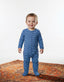 BLUE WITH BLUE STRIPES COTTON JERSY FABRIC FULL BODY FULL SLEEVES ROMPER