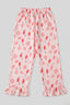 Pink Lemon Print Flapper For Girls