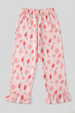 Pink Lemon Print Flapper For Girls