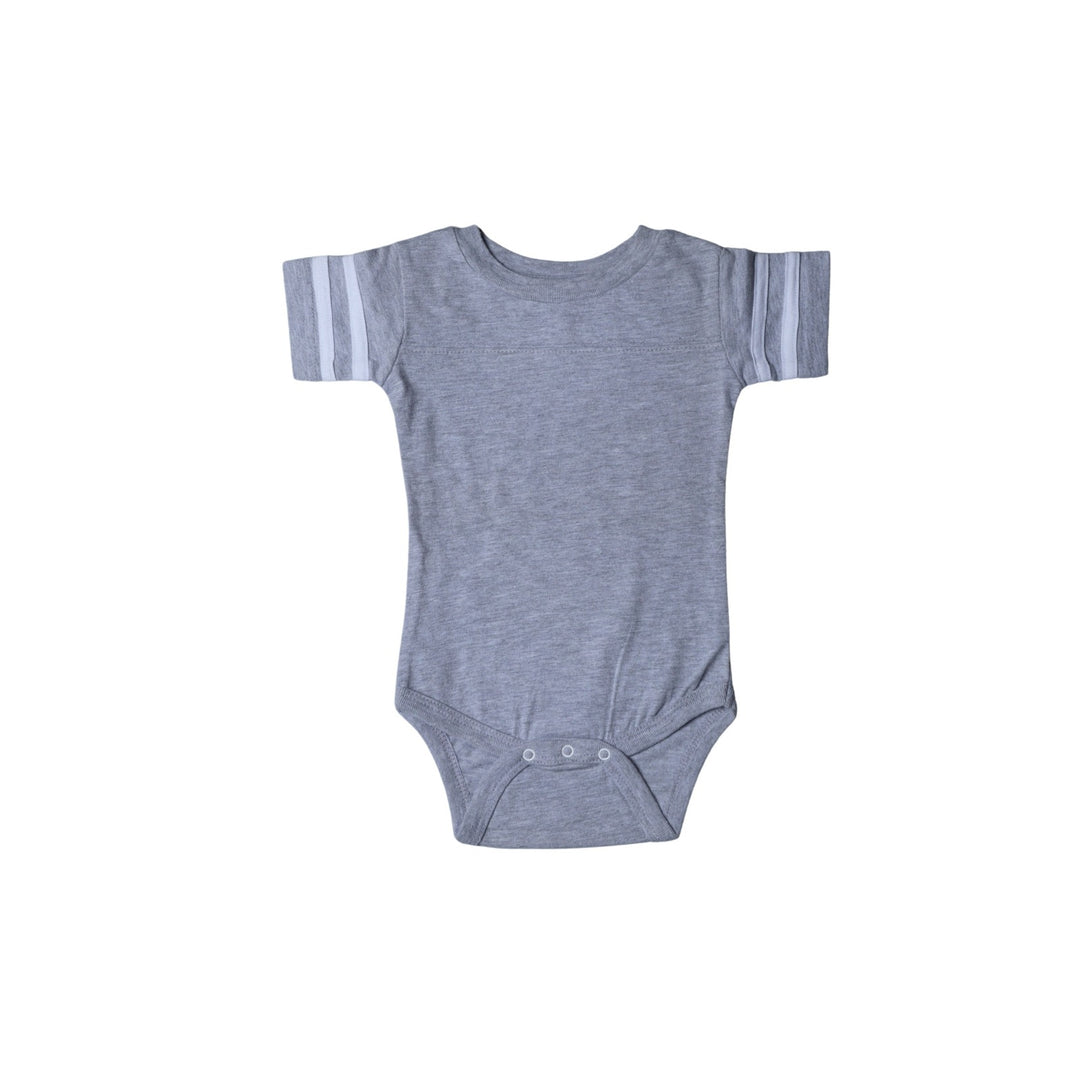 HAZEL GREY WITH STRIPES HALF BODY HALF SLEEVES ROMPER