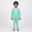 SEA GREEN WITH TROUSER "PANDA" RIBBED FABRIC SUIT FOR WINTERS