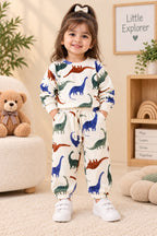 White Dino Cozy Luxe Suit